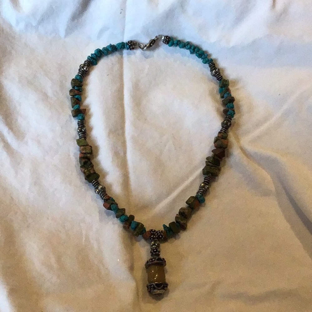 Howlite and Unakite necklace.